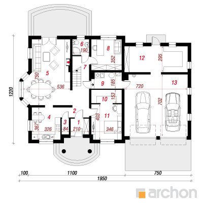  Maja tüümianides 4 (G2) 1. korruse plaan